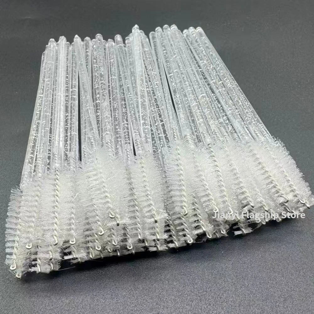 50-Piece Disposable Crystal Eyelash Brush Combs, Professional Mascara Wands for Eyelash Extensions and Makeup Application