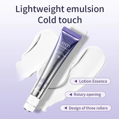 O'CHEAL Hyaluronic Acid Eye Cream Roller with Massager, Anti-Wrinkle, Dark Circle & Eye Bag Care, Moisturizing Anti-Aging Skincare for Eyes
